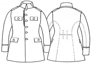 rysunek kurtki policyjnej