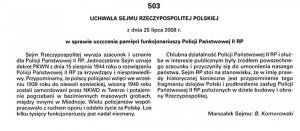 Uchwała Sejmu RP