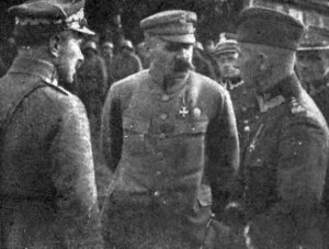 Józef Piłsudski i Edward Śmigły-Rydz przed bitwą nad Niemnem