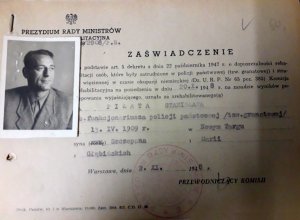 Zaświadczenie Stanisława Piłata o rehabilitacji z 1948 roku