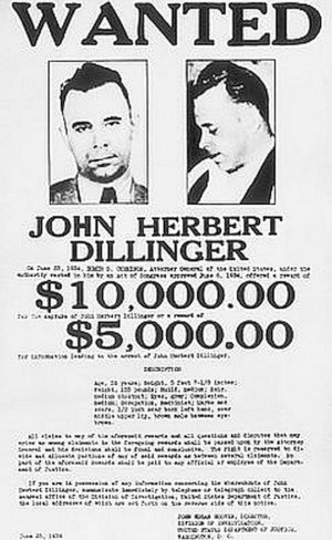 List gończy za Johnem Herbettem Dillingerem