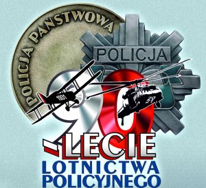 logo 90 lecia lotnictwa policyjnego