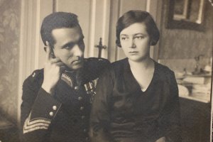nadkom. Marian Kozielewski z żoną Jadwigą