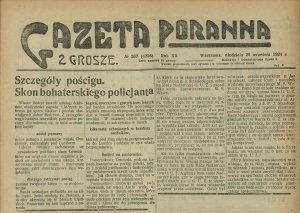 Gazeta Poranna nr 267 z dnia 28 września 1924 r