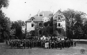 Pierwsza Msza święta w obozie dla internowanych Polaków w Inarcskakucs (Węgry), 15 października 1939 r.