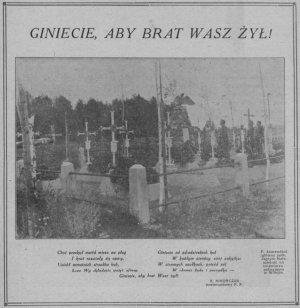 Pan komendant główny płk. Jagrym Malaszewski na cmentarzu policyjnym w Wilejce