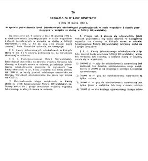 Uchwała Nr 57 Rady Ministrów z 19 marca 1982 r. - M.P. Nr 11, poz.76 i 77