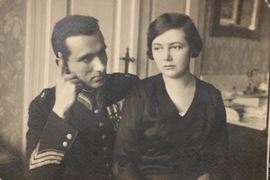 nadkom. Marian Kozielewski z żoną Jadwigą - archiwum rodziny Kozielewskich
