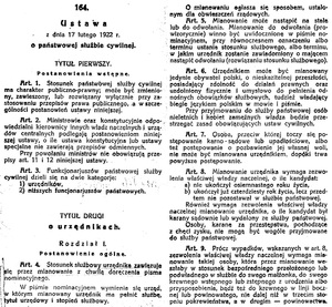 Ustawa o służbie cywilnej z 1922 r.