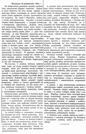 Monitor Polski, nr 175 z 12 października 1918 roku