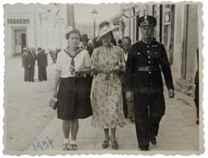 Brzezany 1937 r. - Emil Drobik z rodziną - żoną Izabellą i córką Henryką
