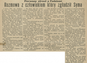 Relacja Zawady jaka przekazał redaktorowi powstańczej gazety Demokrata 6 sierpnia 1944 r. w Warszawie