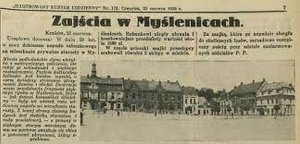 Artykuł o Zajściu w Myślenicach w Ilustrowanym Kurierze Codziennym z 23 czerwca 1936 r.