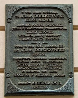 Tablica pamiątkowa w Krakowie przy ul. św. Anny 3