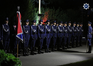 uroczystości pod gmachem komendy głównej policji